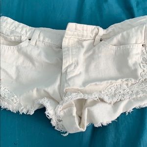Cream white shorts